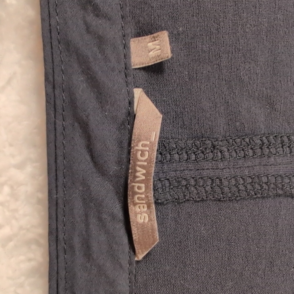 Anthropologie Sanwich_ Gray Long Sleeve Zip-Up Top - Picture 2 of 4
